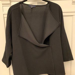 Madewell Crepe Wrap Shirt in Black